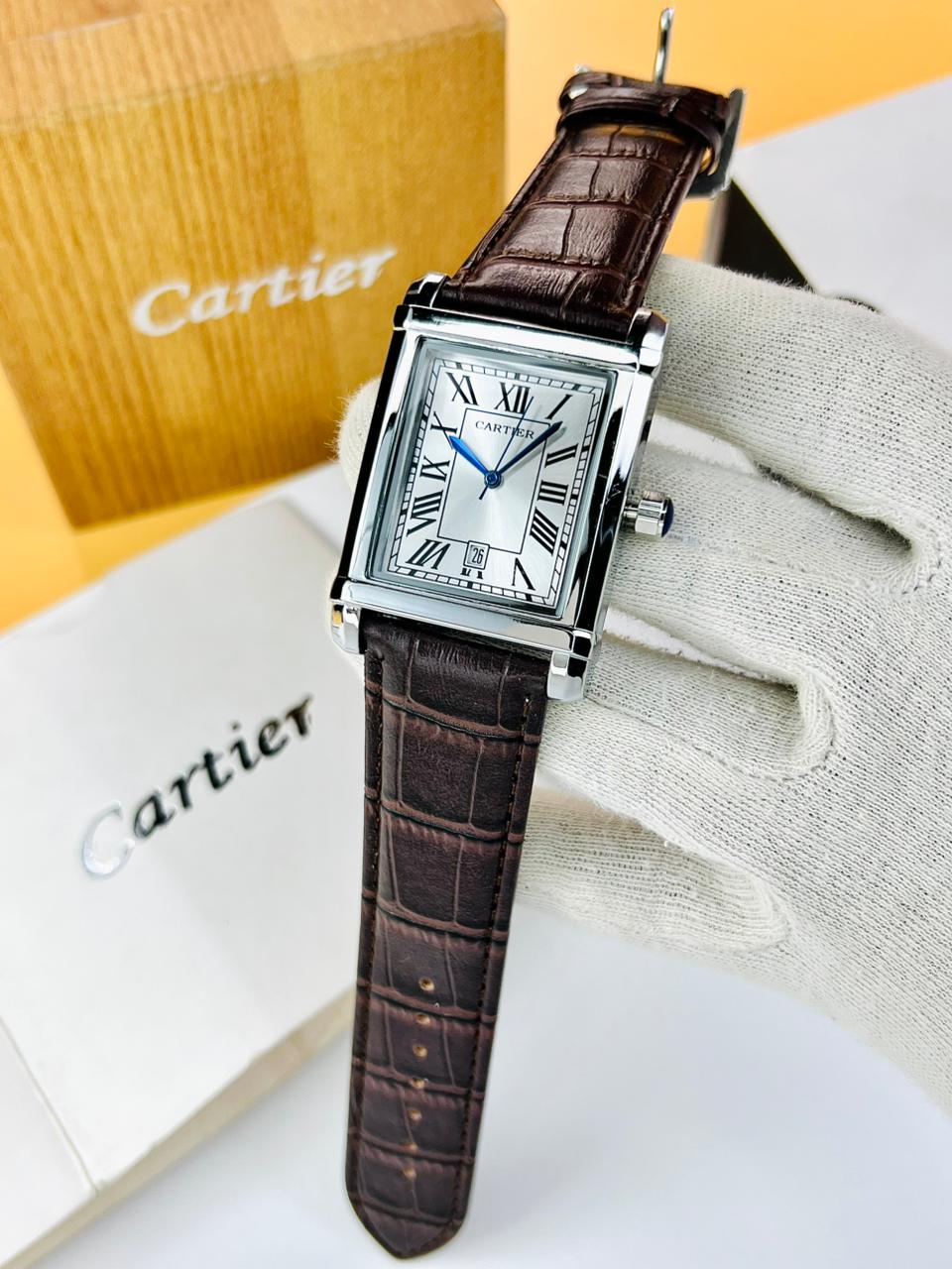 cartier tank most demanding watch for man brown color