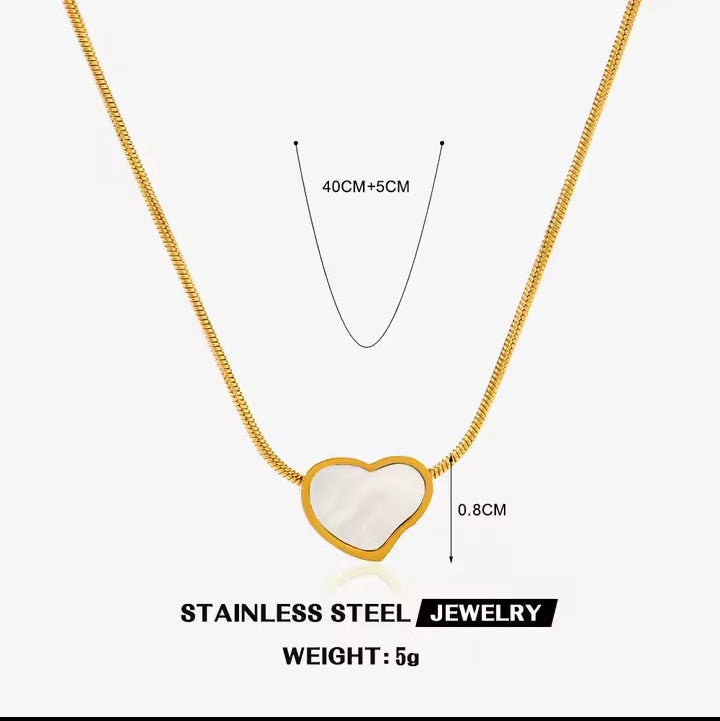 Radiant Heart Mother-of-Pearl Necklace