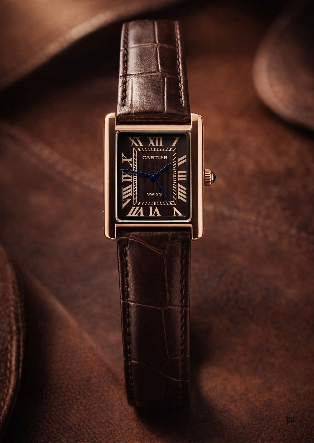 cartier tank top trending design brown colour