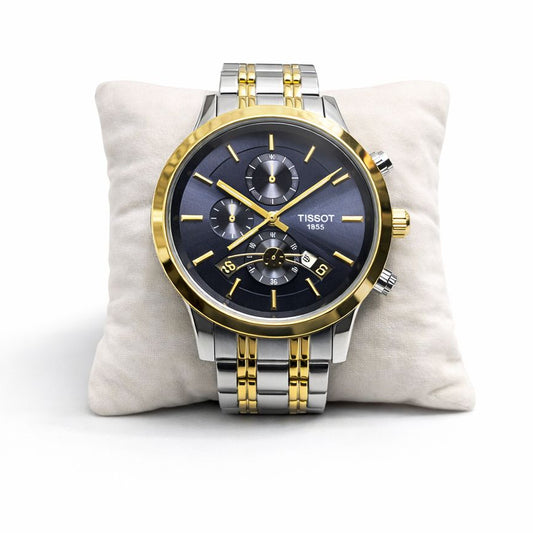 Tissot-Inspired Chronographs two tone watch for casual use