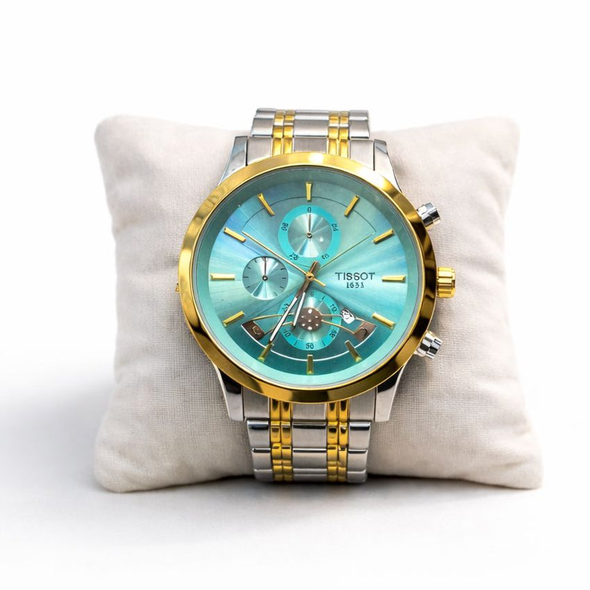 Tissot-Inspired Chronographs two tone watch for casual use