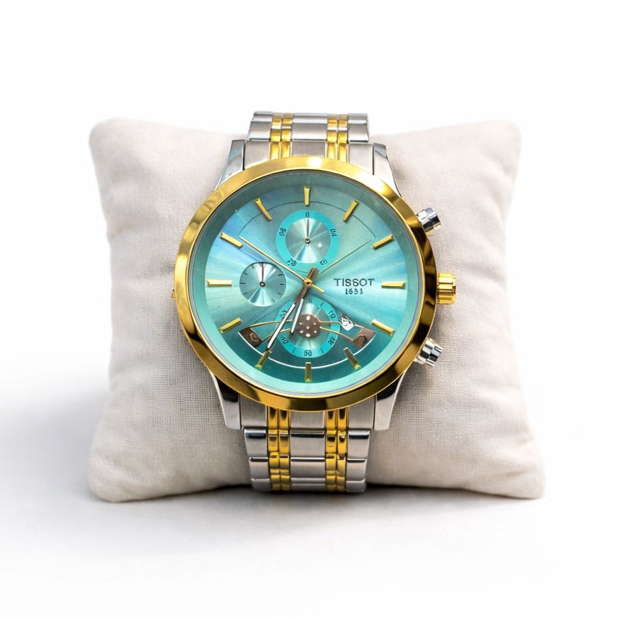 Tissot-Inspired Chronographs two tone watch for casual use
