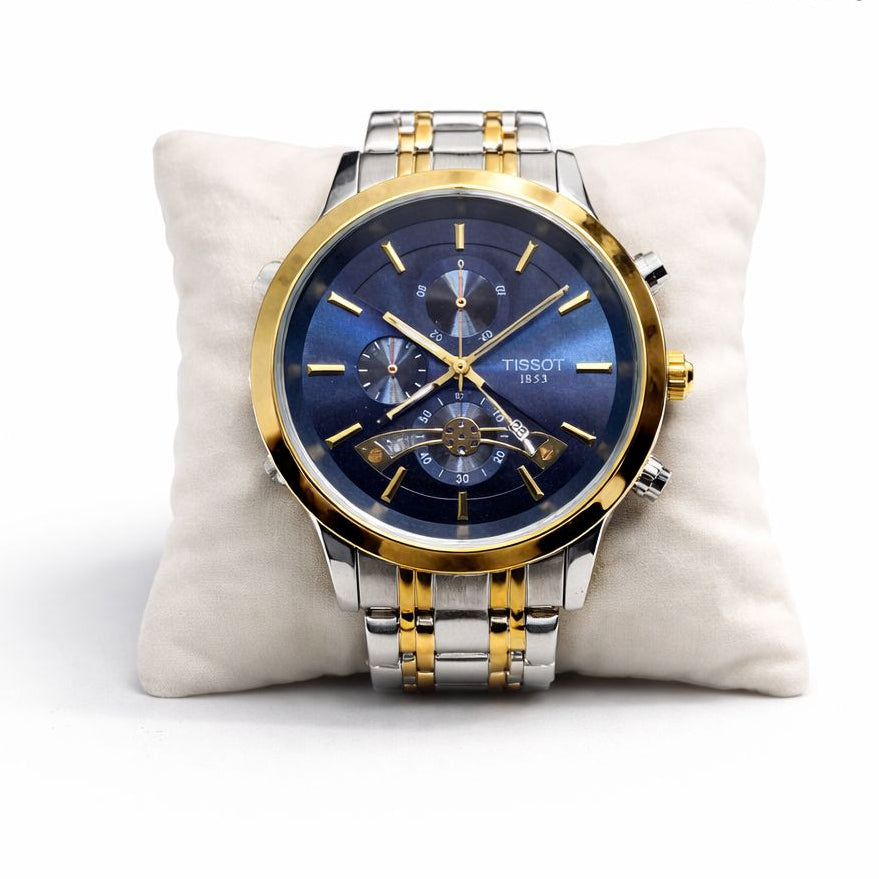 Tissot-Inspired Chronographs two tone watch for casual use