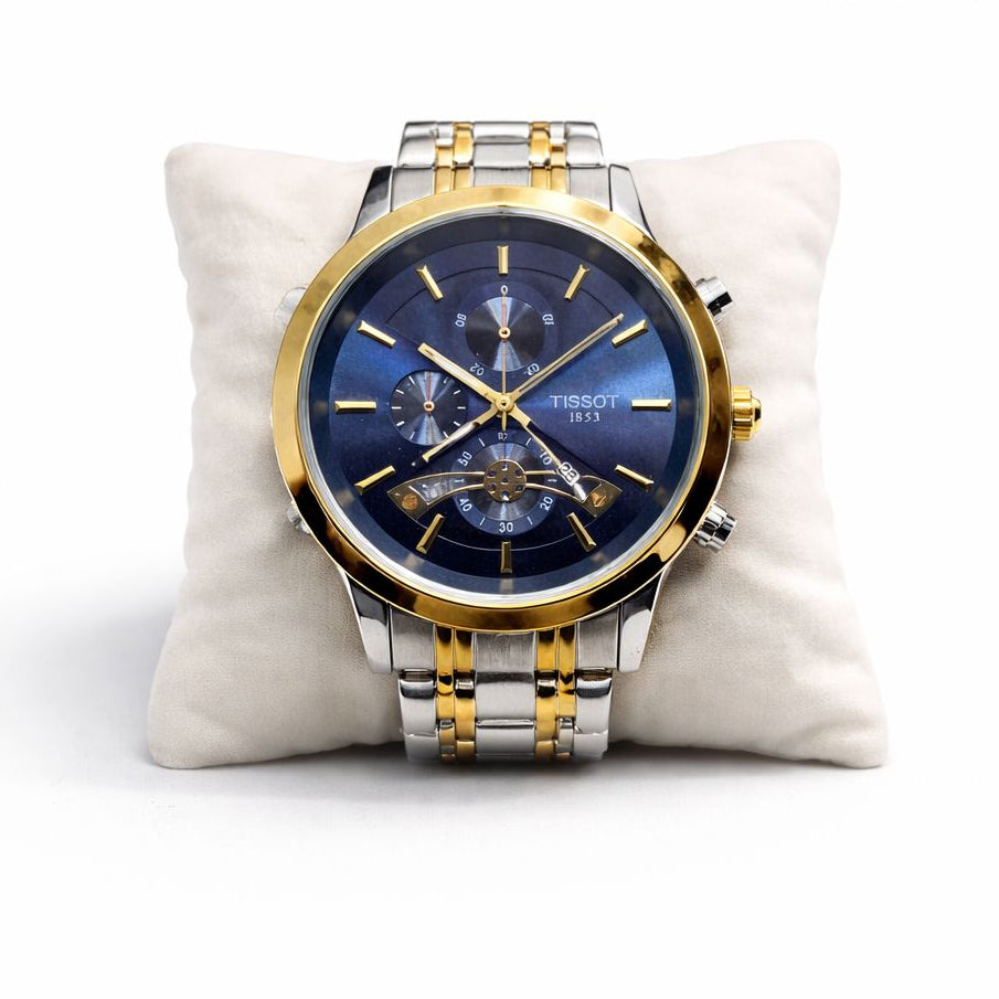 Tissot-Inspired Chronographs two tone watch for casual use